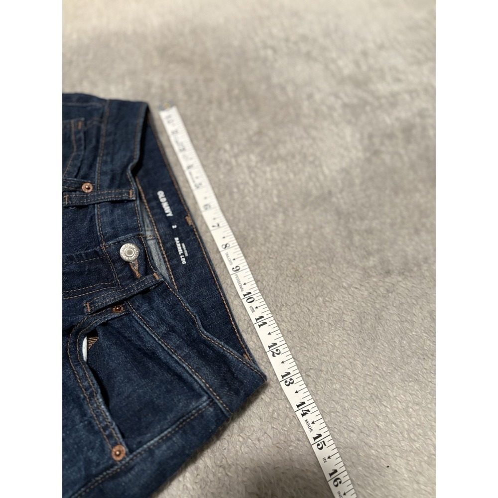 Old Navy Women's High Rise Barrel Leg Denim Blue Jeans Size 2 Pants - Picture 6 of 8
